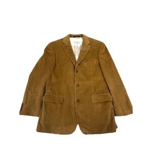Vintage Hugo Boss Corduroy Blazer Brown Academia Professional Office Sz 40